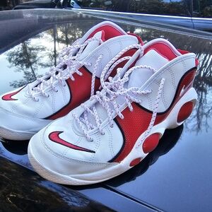 Nike Kids Red and White Sneakers